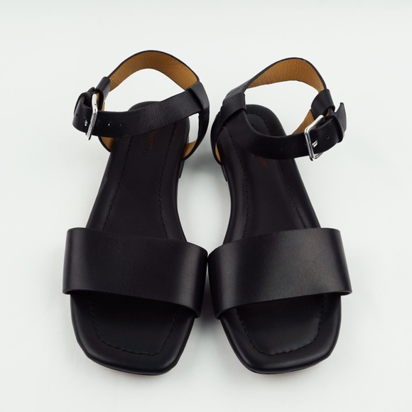 MADEWELL Size 6 The Karla Ankle-Strap Sandal in True Black $98 NP278 - Picture 3 of 6
